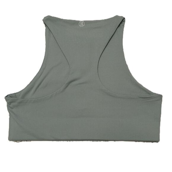 NWT SAGE COLLECTIVE Racerback Zip Up Active Top-Ether/Sage-Large - Picture 4 of 10